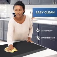 Alfombra De Cocina De Color Sólido Con Cojín Antifatiga Resistente Al Agua Y Antideslizante Para Comodidad Al Estar De Pie - details 6