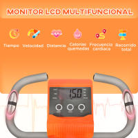 HOMCOM Bicicleta Estática Plegable Regulable en Altura Resistencia Magnética Ajustable Bicicleta de Ejercicio Fitness con Pantalla LCD y Asiento con Respaldo 97x51x115 cm - details 3