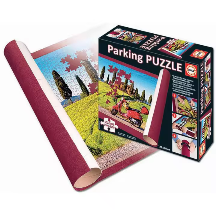 Educa  Parking Puzzle  Tapete Puzzle Enrollable Apto para Puzzles de 500 a 2000 Piezas - 1