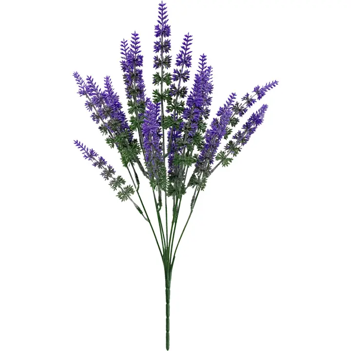 Poenia Arte Floral - Ramo de Lavanda Artificial - Decoración Floral - 40cm - 3pcs - 1