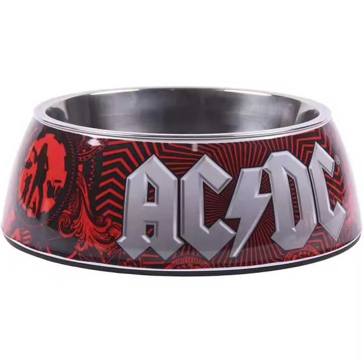 Comedero para Perros y Gatos AC/DC Licencia Oficial - Duradero y Resistente con Diseño Exclusivo Cerdá - 1