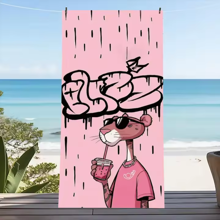 Toalla De Playa Grande Absorbente Y Suave Para Verano Toalla De Natación Para Camping Y Viajes Al Aire Libre Colorida Toalla De Baño Para El Mar - 1