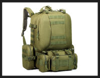 Mochila táctica de camping de gran capacidad con hebilla de color a juego, de tela Oxford, para exteriores, de camuflaje militar, para montañismo - details 22