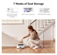 Aspiradora y trapeador robot Narwal Freo X Plus con vaciado de polvo incorporado, potente succión de 7800Pa, cepillo flotante sin enredos, control por Alexa/Google Assistant/APP, ideal para pelo de mascotas y suelos duros de madera - details 8