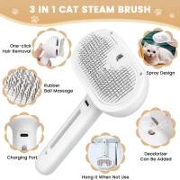 Cepillo De Vapor Para Gatos Y Perros 3 En 1 Eléctrico Con Misting Para Masaje Y Aseo De Mascotas Eliminador De Pelos - details 2