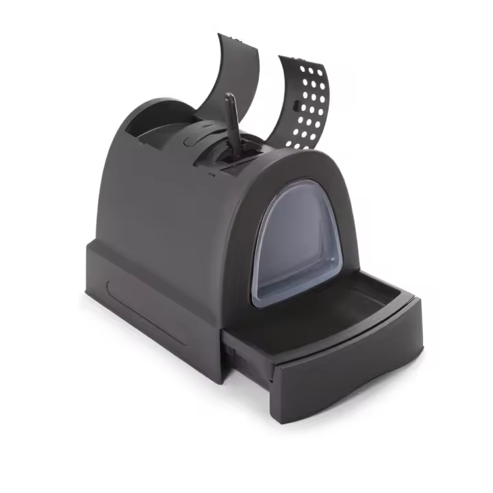 Imac Arenero Cubierto WC Gatos Zuma Negro - 40 x 42,5 x 56 cm - 1