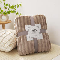 Manta Gruesa De Color Sólido Con Rayas Anchas Manta Suave Y Cálida Para Sofa Y Cama Cubierta De Tela Decorativa Para Dormitorio En Casa Estilo Geométrico - details 7