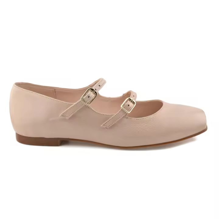 Zapatos de tacón beige de piel by Casual Piel charol Microfibra transpirable y termoreguladora Piel - 1