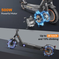 HONEY WHALE E9 MAX Patinete Eléctrico, Motor de 500W, Batería de 36V 10Ah, Neumático de 10 pulgadas, Velocidad Máxima de 20 km/h, Autonomía de 35-40 km, Freno Mecánico y Freno Electrónico, Certificación ABE - details 3