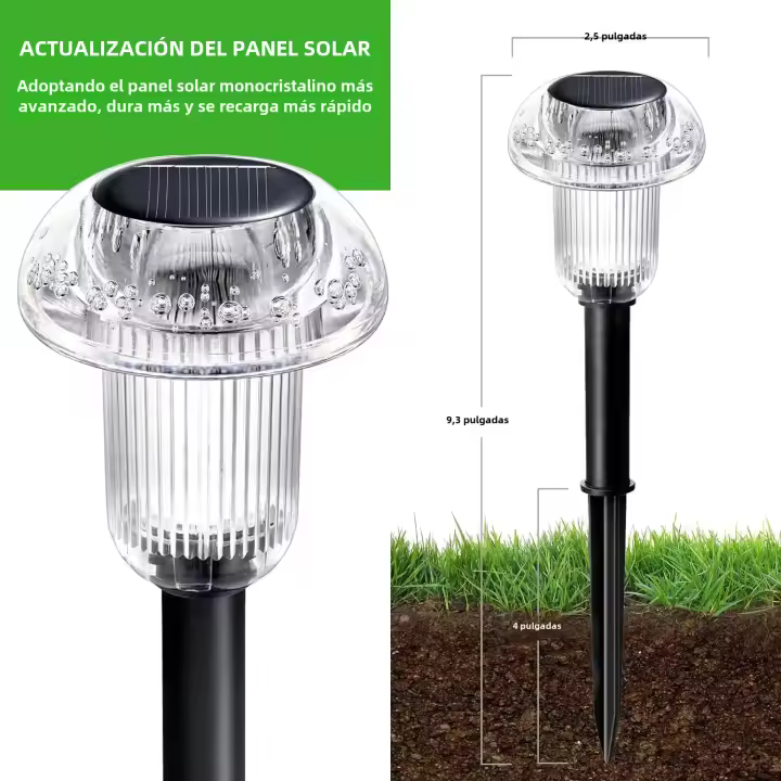 PORCHEDDU Luces Solares Modernes para Jardín Iluminación de Paisaje Impermeable de 4Pcs - 1