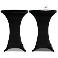 vidaXL 2x Fundas Manteles Ajustados de Mesa de Pie Alta de Fiesta 60 cm Color Antracita,  Crema,  Negro y mas - details 1