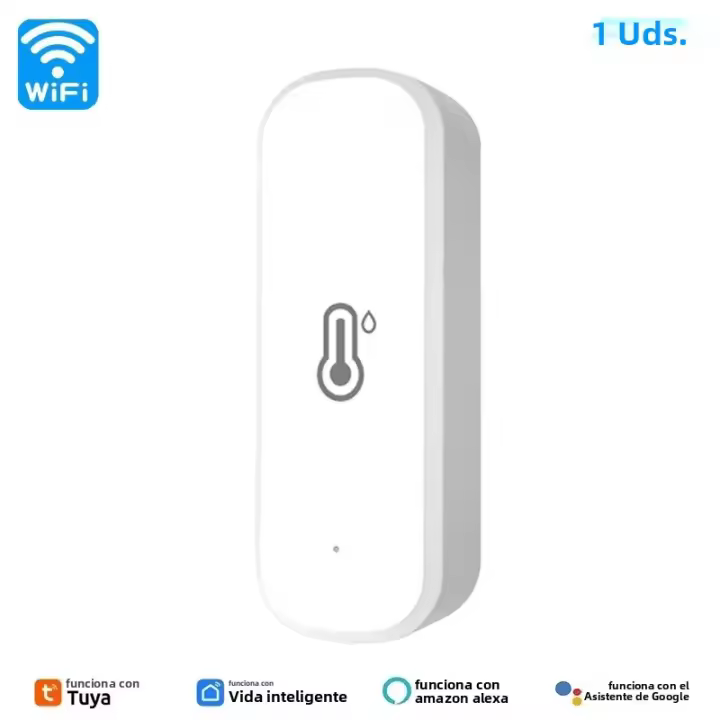 Termómetro Y Higrómetro Inteligente WiFi Tuya Para El Hogar Con Alarma Remota Por App Compatible Con Alexa Y Google Home - 1