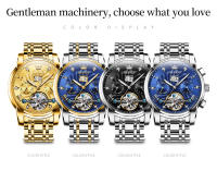 Reloj De Pulsera Hombre OLEVS Automático Mecánico Tourbillon Luminoso Impermeable Con Correa De Acero Inoxidable Estilo Negocios - details 10