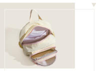 Mochila pequeña y bonita blanca para estudiantes, mochila escolar para otoño e invierno, 2023, nueva, pequeña, fresca, informal y exquisita. - details 2
