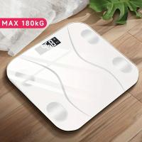 Báscula De Baño Inteligente Con Pantalla LED Retroiluminada Y Vidrio Templado Resistente Mide Hasta 180 Kg Batería Operada - details 11