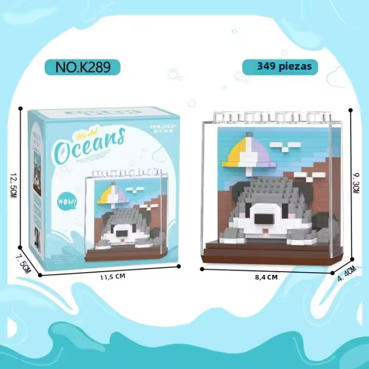 Oceanarium Juguetes Educativos De Bloques De Construcción Para Niños Modelos De Ballena Delfín Tiburón Decoraciones De Animal - 1
