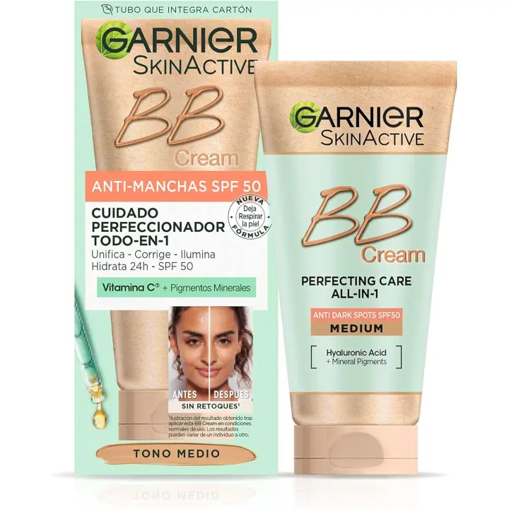 Garnier BB Cream Anti-Manchas FPS 50 Hidratante Todo en Uno - 50 Ml - 1