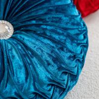 Almohada redonda de terciopelo con forma de rueda y diseño de flor de hielo para sofá, mesita de noche, ventana salediza, futón, almohada de calabaza - details 26
