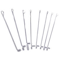 MIUSIE 10pcs/set Agujas Para Tejer Y Perlas De Crochet Herramientas De Tejer En Casa Con Lengüeta Herramientas De Coser De Acero Inoxidable - details 0
