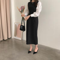Vestido Wrap Vintage REALEFT Para Mujer Con Cinturón Manga Larga Cuello Redondo Adecuado Para Oficina Estilo Elegante Talla Regular Longitud De Pierna - details 21