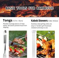 Utensilios Barbacoa de Acero Inoxidable Profesional Accesorios Barbacoa Parrilla Herramienta con Bolsa Fácil de Transportar (9 PCS) - details 1