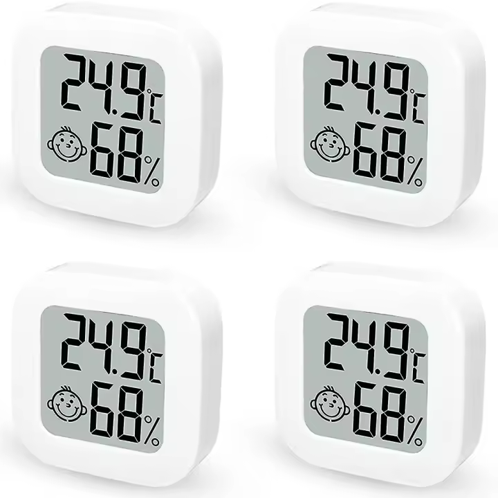 Pack Of 4 Digital Hygrometer Indoor Thermometer Mini Humidity Meter With Temperature Humidity Monit - 1