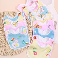 Paquete Aleatorio De 5/8/10 Toallas De Algodón Para Bebés Babadores Antisaliva Con Dibujos Infantiles Impermeables Accesorios Para Niños Y Niñas De 0 a 36 Meses - details 3