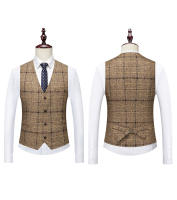 Traje De Tres Piezas Para Hombre 2025 Con Botón De Moda Boda Negocios Casual Trabajo Formal Chaleco Pantalones M-5XL - details 2