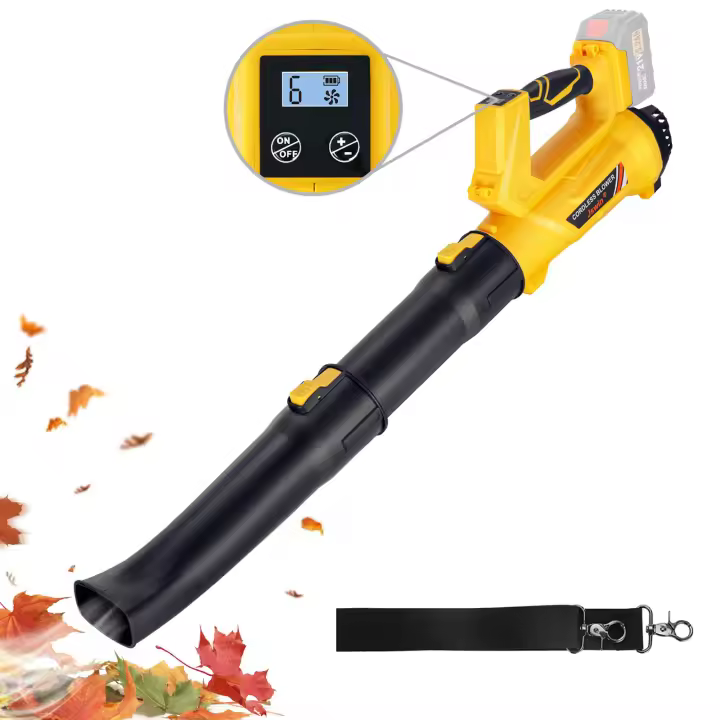 Soplador eléctrico de hojas de litio de 6 niveles con pantalla digital regulable, 20,000RPM, soplador de nieve tempestuoso, soplador de hojas, polvo, etc. - 1