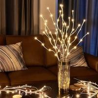 Luz De Ramas De Abeto Blanco LED Para Decoración De Navidad Y Año Nuevo Guirnalda De Luz Festiva Para Bodas Y Fiestas Luces De Navidad Para Mesa De Comedor - details 5