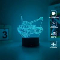 Lámpara De Ilusión Optica 3D Luz Nocturna Para El Dormitorio Con Toque Y Cambio De Color Ambiental 7 Colores Incluida Batería - details 1