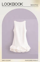 Nueva Ropa De Mujer Para Otoño 2024 Vestido Corto Sin Mangas En Blanco Moda Europea Y Americana A-Line Cuello Redondo Botones De Cierre - details 2