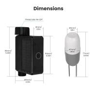 Medidor De Agua Con Timer WiFi Solar De MoesHouse IP65 Impermeable Con Sensor De Temperatura Y Humedad Del Suelo Y Atril De Latón - details 12