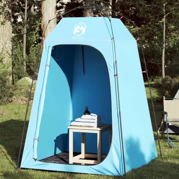 vidaXL Tienda cambiador privacidad liberación rápida impermeable azul - 1