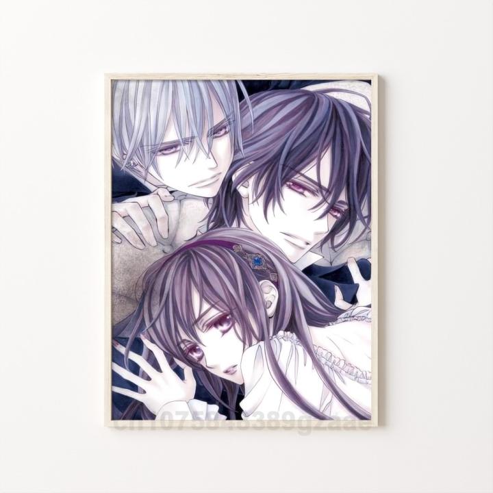 Póster Anime V-Vampire Knight Autoadhesivo De Papel Impermeable Para Decoración De Pared De Sala De Estar Barra Hotel