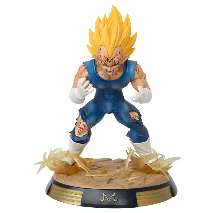 Figura De Acción Dragon Ball Z Vegeta 28CM PVC Con Base Colección De Estatuillas Juguete Para Adultos Y Adolescentes - 1