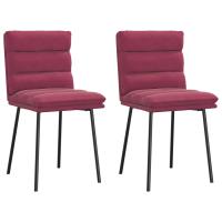 vidaXL Sillas de comedor 2 unidades terciopelo en color Verde oscuro/Rosa/Azul y más | cómodas modernas ergonómicas para comedor cocina salón hogar - details 8