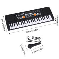 BIGFUN Teclado Electrónico De Organizador Con Microfono 37/49 Teclas Negro Para Música Digital Compatible Con USB - details 1
