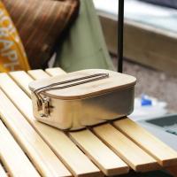 Caja De Almuerzo Portátil En Acero Inoxidable 304 Con Tabla De Cortar De Madera Contenedor De Granos Para Camping Y Actividades Al Aire Libre - details 1