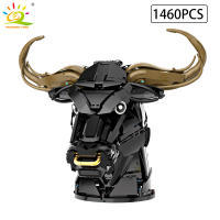HUIQIBAO MOC Bloques De Construcción Creativos De Lobo Cabeza De Ciervo Águila Adorno De Pared Y Escultura De Animal Para Decoración Del Hogar Y Juguete - details 9