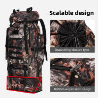 Mochila Táctica De Camuflaje 100L Para Senderismo Gran Capacidad Mochila De Escalada Y Camping Exterior Mochila Expansible Unisex - details 3