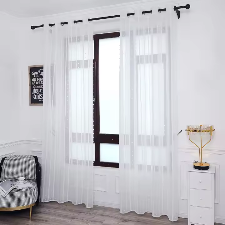 Shoppe house - Cortina Salón Dormitorio Translúcido - Visillo para Sala Cuarto Dormitorio Comedor Salon Cocina Salón Navidad de 140 x 260cm - 1