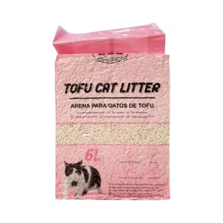 COTTECOTA-Arena para Gatos 6 L de Tofu ecológico Vegetal, Lecho natural para Gatos Libre de Polvo Arena Natural Aglomerante ,Arena para mascota vegetal absorvente , Arena de tofu para gatos antiolor y absorvente (5055) - 1