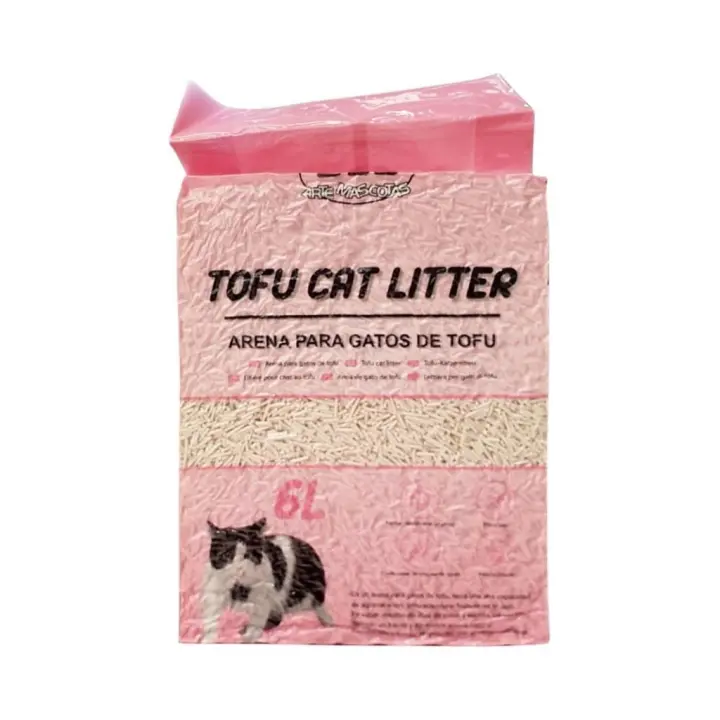 COTTECOTA-Arena para Gatos 6 L de Tofu ecológico Vegetal, Lecho natural para Gatos Libre de Polvo Arena Natural Aglomerante ,Arena para mascota vegetal absorvente , Arena de tofu para gatos antiolor y absorvente (5055) - 1