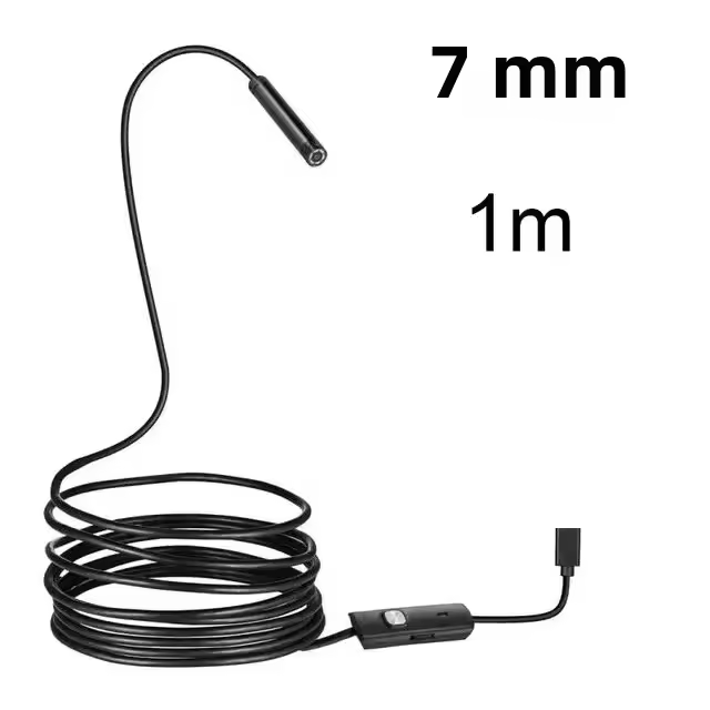 Endoscopio Android 5.5mm 7mm Cámara De Inspección 3 En 1 USB/Micro USB/Type-C Impermeable Para Smartphone Borescope Inspection - 1