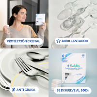 Natulim - Pastillas de Lavavajillas a Máquina - Eco-Limpieza, Biodegradables e Hidrosolubles 6 en 1 - Limpieza Profunda, Abrillantador, Función Sal, Protección Cristal, Descalcificador, Efecto Secado Extra (30 pastillas) - details 3