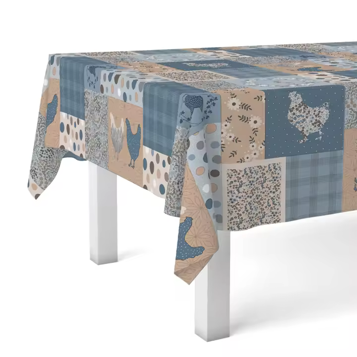 Mantel Hule Flower Valentia Home | Estampado Antimanchas | Repelente de Agua | Protección Mesa | Varios Tamaños - 1