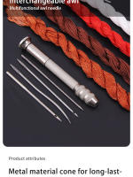 Kit De Costura Multifuncional En Cuero Con Agujas Reemplazables Y Perforadora DIY Para Manualidades De Cuero - details 1