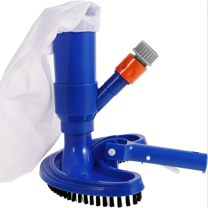 Limpieza de Fondo de piscina de plástico ABS, Barredora portáthil con Chorro, Colector de hoja de plástico con Conector y conector de Manguera elástico para Piscinas elevadas. - 1