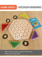 Juego De Tablero Interactivo De Geometría Para Fiesta Multiplayer Juego De Estrategia En Madera Para Familia Juego De Mesa De Enlazado De Cadenas Para Edad 7+ - details 8